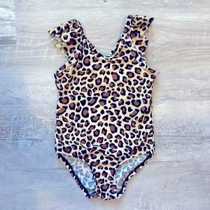 Cat and Jack Toddler Girls Leopard bathing suit size 4t